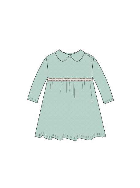 Фото1: картинка 81.106 Платье трикотажное, мята Choupette - одевайте детей красиво!