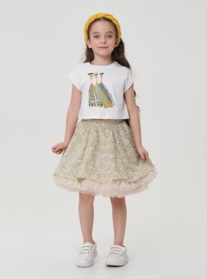 Фото1: картинка 21.120 Юбка пышная из шитья в мелкий цветочек Choupette - одевайте детей красиво!