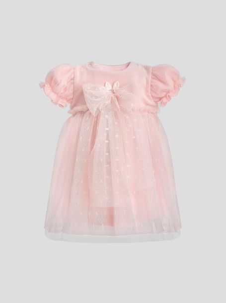 Фото1: 79.89 Нарядное розовое платье с декором