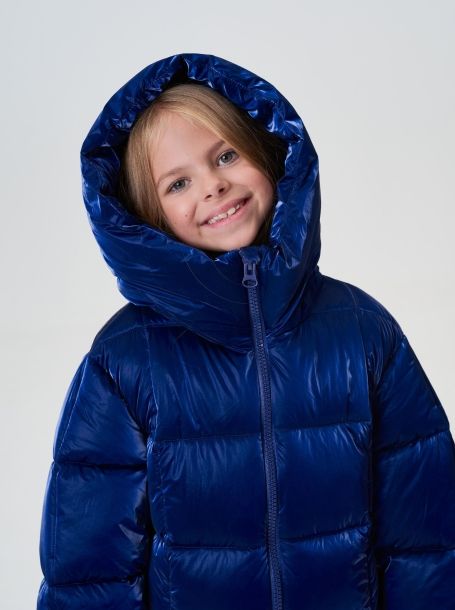 Фото7: картинка 664.3.20 Куртка  объемная с капюшоном (синтепух), синий Choupette - одевайте детей красиво!