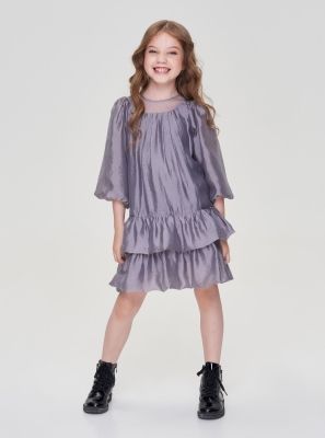 Фото1: картинка 75.108 Платье фантазийное, серый Choupette - одевайте детей красиво!