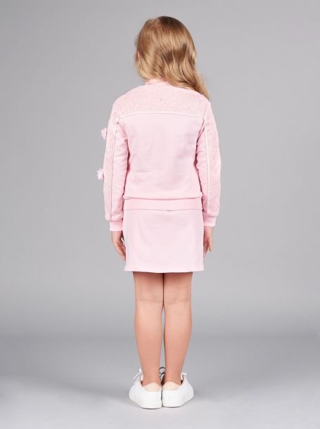Фото4: Розовая куртка бомбер для девочки