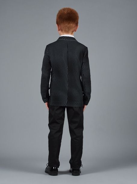 Фото3: Черный нарядный пиджак для мальчика