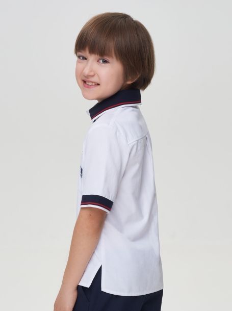 Фото2: картинка 582.31 Сорочка с подвязами, короткий рукав, белый Choupette - одевайте детей красиво!