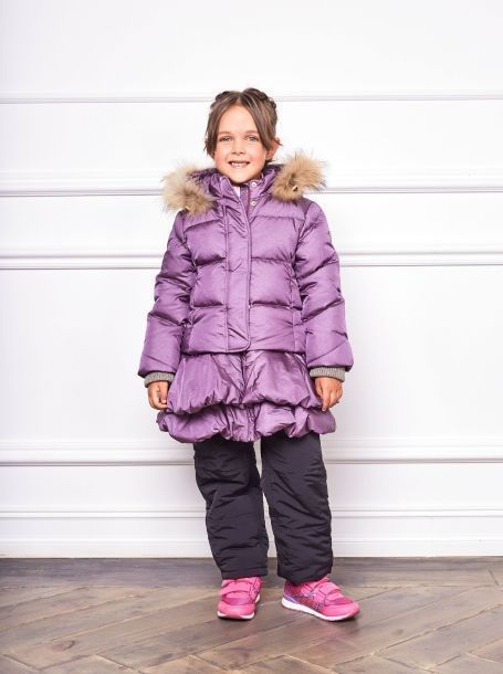 Фото1: картинка 318.20 Пальто трансформер пуховое для девочки с меховой опушкой Choupette - одевайте детей красиво!