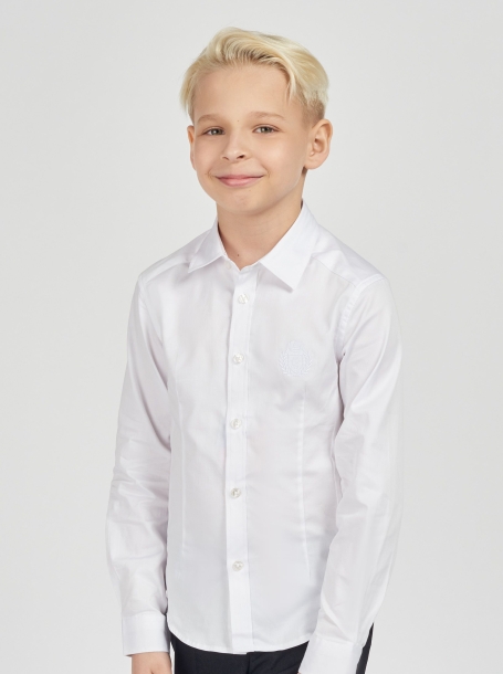 Фото4: 357.31 Белая рубашка для мальчика