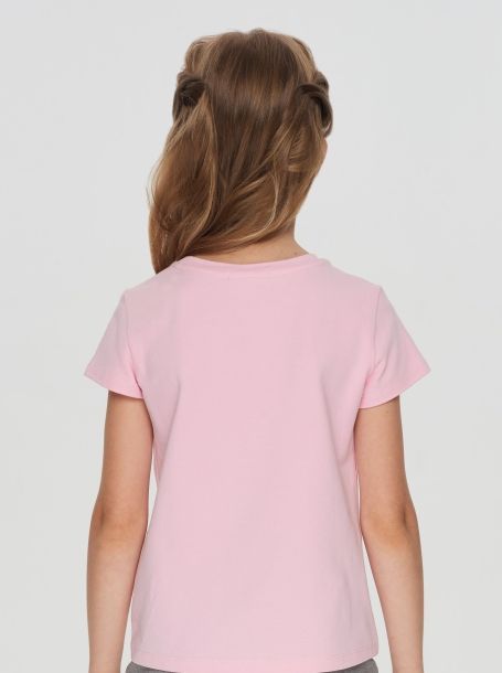 Фото3: Розовая футболка с принтом