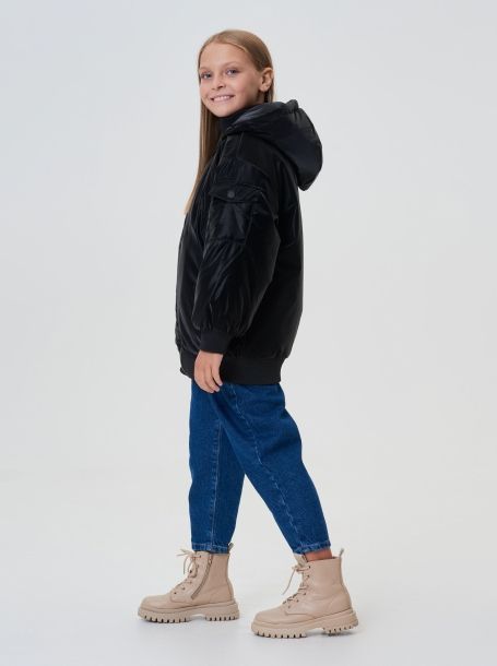 Фото4: картинка 740.20 Куртка (синтепон), принт на черном Choupette - одевайте детей красиво!