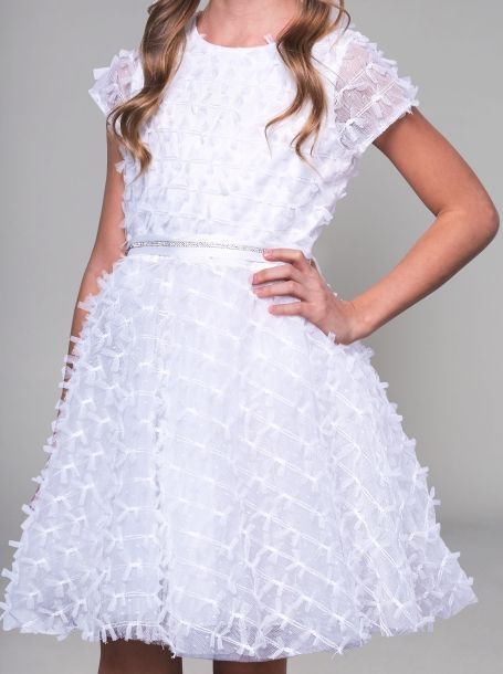 Фото3: Белое коктейльное платье для девочки