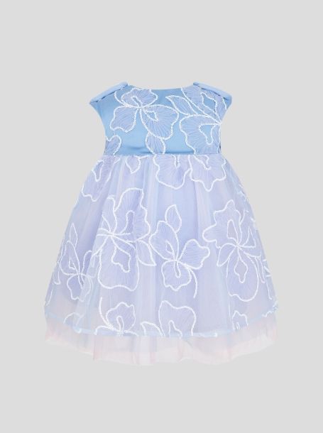 Фото2: картинка 1319.43 Платье нарядное кружевное, голубой Choupette - одевайте детей красиво!
