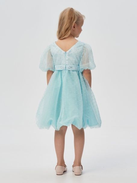 Фото5: картинка 1497.1.43 Платье нарядное из органзы с объемными рукавами, тиффани Choupette - одевайте детей красиво!