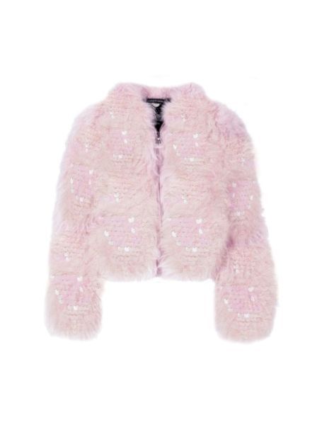 Фото1: картинка 725.20 Куртка-бомбер из искуственного, розовый Choupette - одевайте детей красиво!