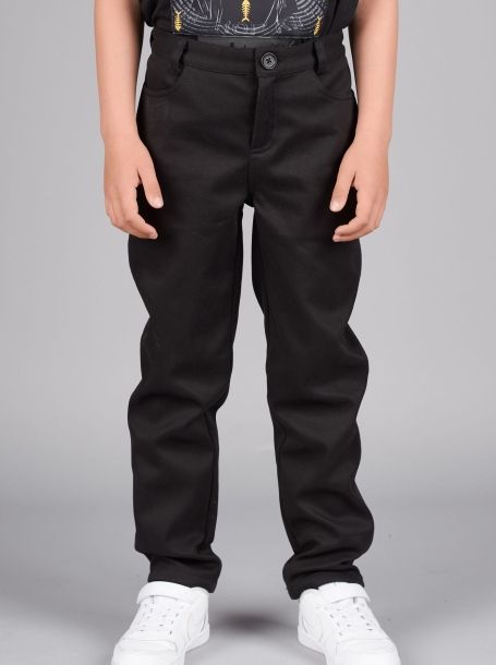 Фото2: Черные теплые брюки для мальчика