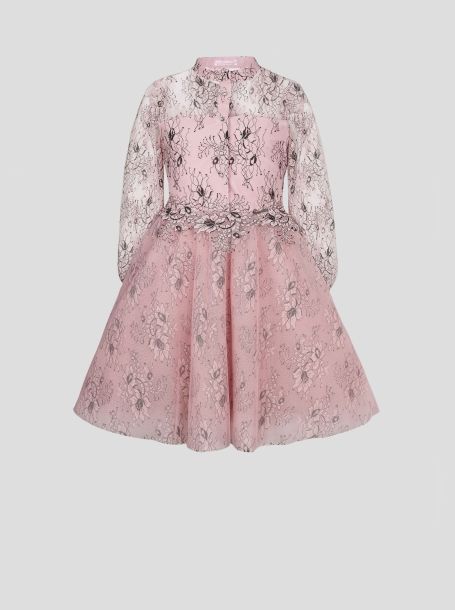 Фото5: Розовое кружевное платье для девочки