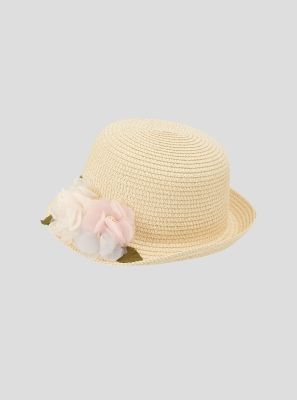 Фото1: Соломенная шляпка с цветами