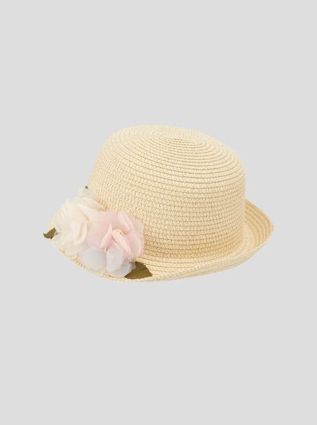 Фото1: Соломенная шляпка с цветами