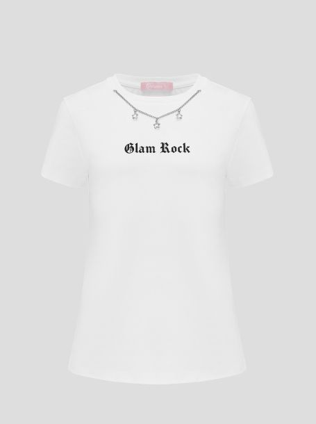 Фото1: Нарядная белая футболка для девочки