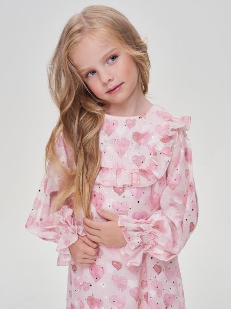 Фото6: картинка 25.108 Платье на кокетке, розовый Choupette - одевайте детей красиво!