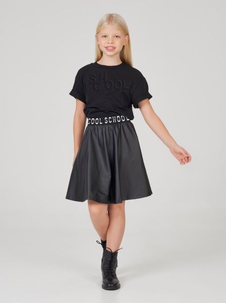 Фото1: Черная школьная юбка для девочки
