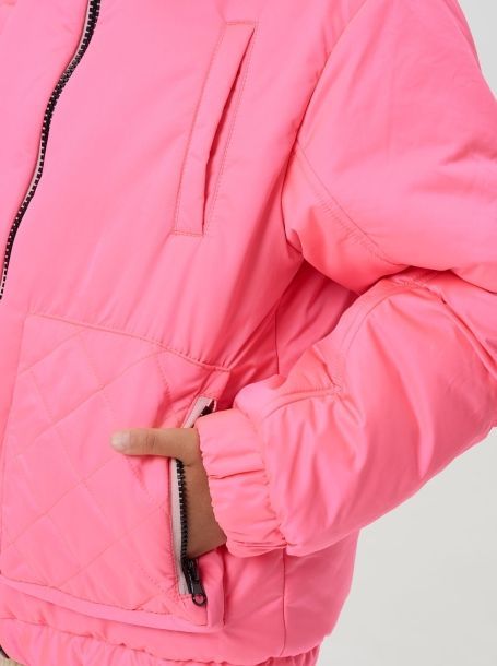 Фото6: картинка 759.20 Куртка из фактурной плащевки, ярко-розовый Choupette - одевайте детей красиво!