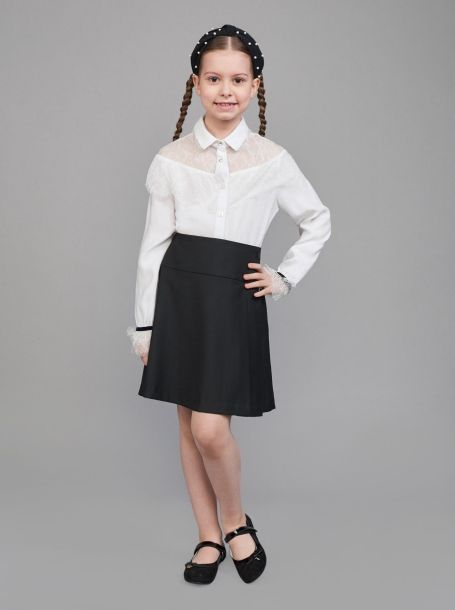 Фото5: Нарядная белая блузка для девочки