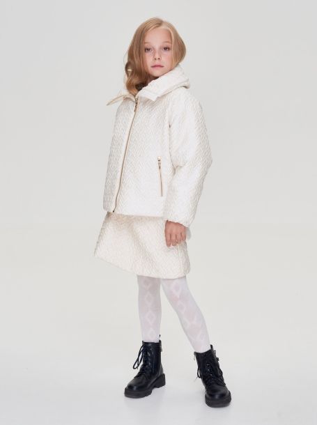 Фото9: картинка 704.20 Куртка комбинированная с мехом, сливочный Choupette - одевайте детей красиво!
