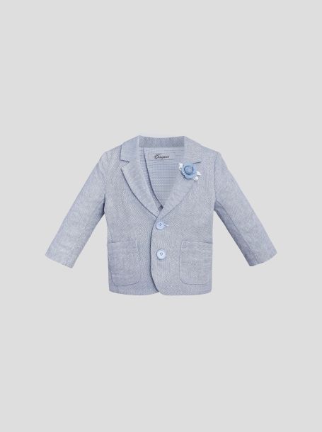 Фото1: Голубой нарядный пиджак для новорожденного