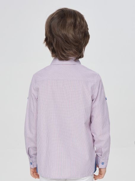 Фото4: Сиреневая рубашка для мальчика