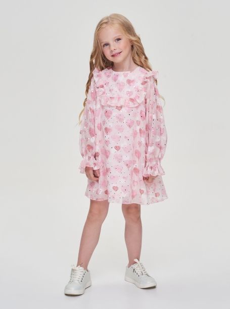 Фото2: картинка 25.108 Платье на кокетке, розовый Choupette - одевайте детей красиво!