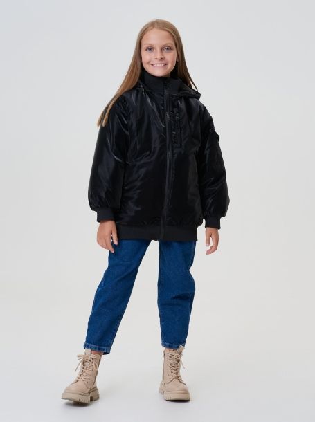 Фото2: картинка 740.20 Куртка (синтепон), принт на черном Choupette - одевайте детей красиво!