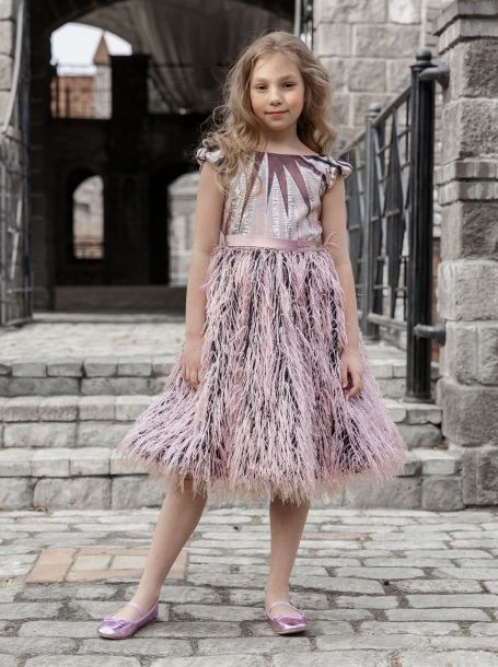 Фото7: Розовое нарядное платье для девочки