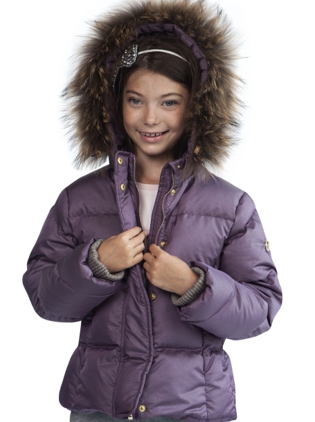 Фото2: Пальто трансформер пуховое для девочки с меховой опушкой от Choupette 