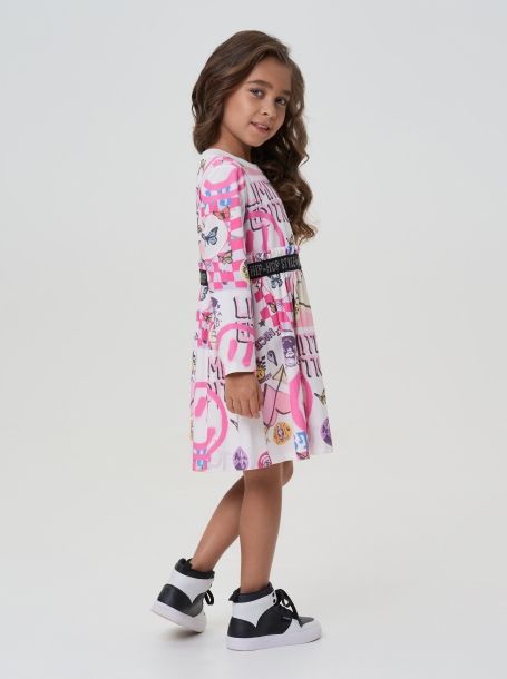 Фото4: картинка 58.116 Платье трикотажное, фирменный принт Choupette - одевайте детей красиво!