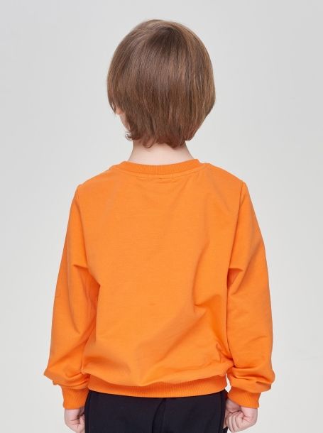 Фото3: Оранжевый джемпер с принтом