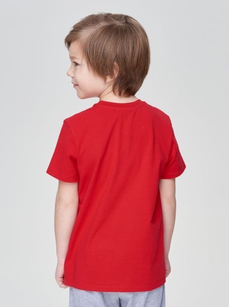 Фото3: Красная футболка с принтом