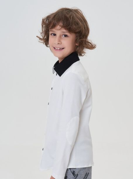 Фото2: картинка 11.117 Сорочка трикотажная с отделкой, теплый белый Choupette - одевайте детей красиво!