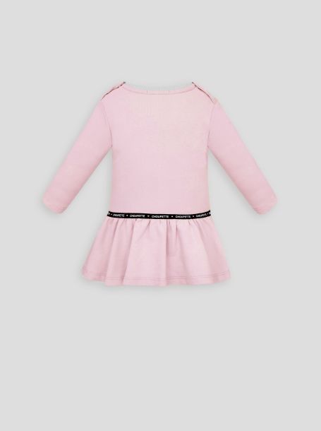 Фото2: картинка 53.108 Платье из футера с аппликацией, розовый Choupette - одевайте детей красиво!