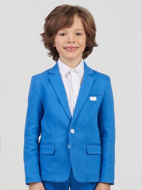 Фото1: Синий нарядный пиджак для мальчика
