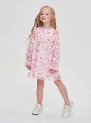 Фото1: картинка 25.108 Платье на кокетке, розовый Choupette - одевайте детей красиво!
