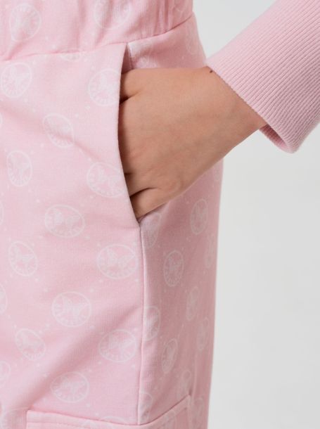 Фото9: картинка 311.70 Костюм из футера (свитшот, брюки), фирменный принт на розовом Choupette - одевайте детей красиво!