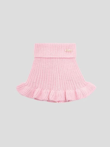 Фото2: Розовый шарф воротник для девочки
