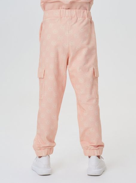 Фото7: картинка 311.70 Костюм из футера (свитшот, брюки), фирменный принт на розовом Choupette - одевайте детей красиво!
