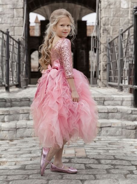 Фото7: Розовое платье с пышной юбкой из сетки