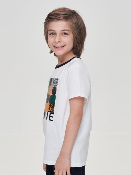 Фото3: картинка 08.107 Джемпер-футболка с принтом, экрю Choupette - одевайте детей красиво!