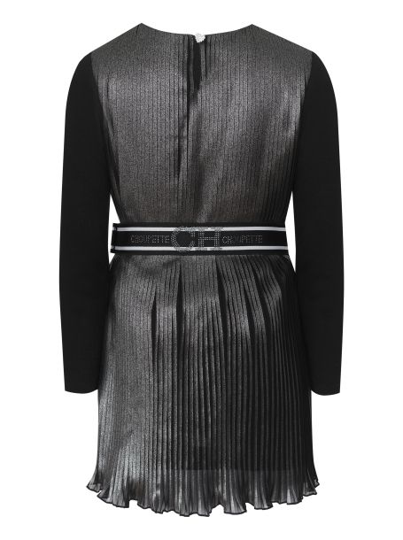 Фото2: картинка 07.108 Платье нарядное комбинированное, черное с серебром Choupette - одевайте детей красиво!