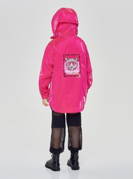 Фото5: Малиновая куртка ветровка для девочки