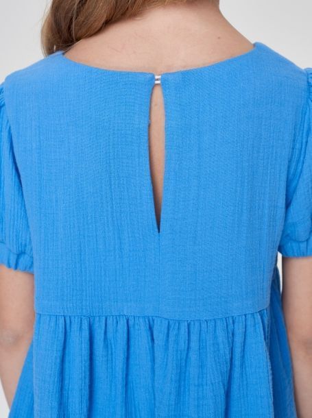 Фото7: Голубое многоярусное платье для девочки