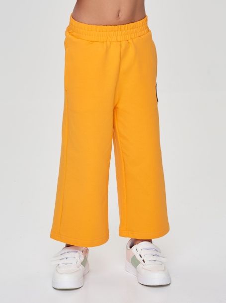 Фото2: Оранжевые брюки-кюлоты из футера