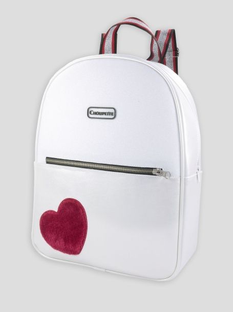 Фото1: Белый рюкзак с сердечком