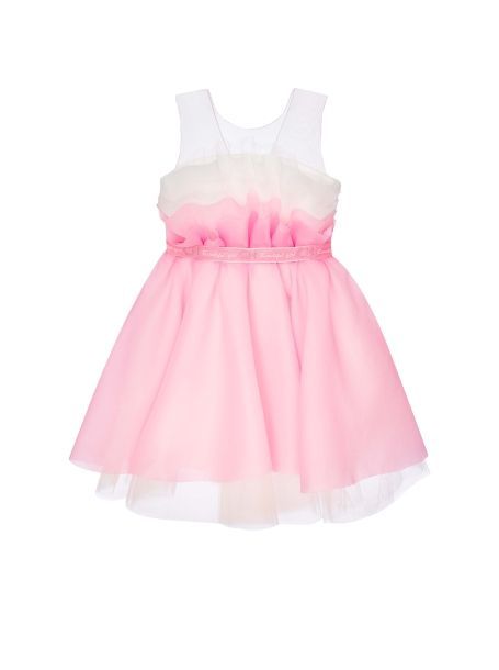 Фото1: Платье нарядное с объемной юбкой, розовый с белым от Choupette 